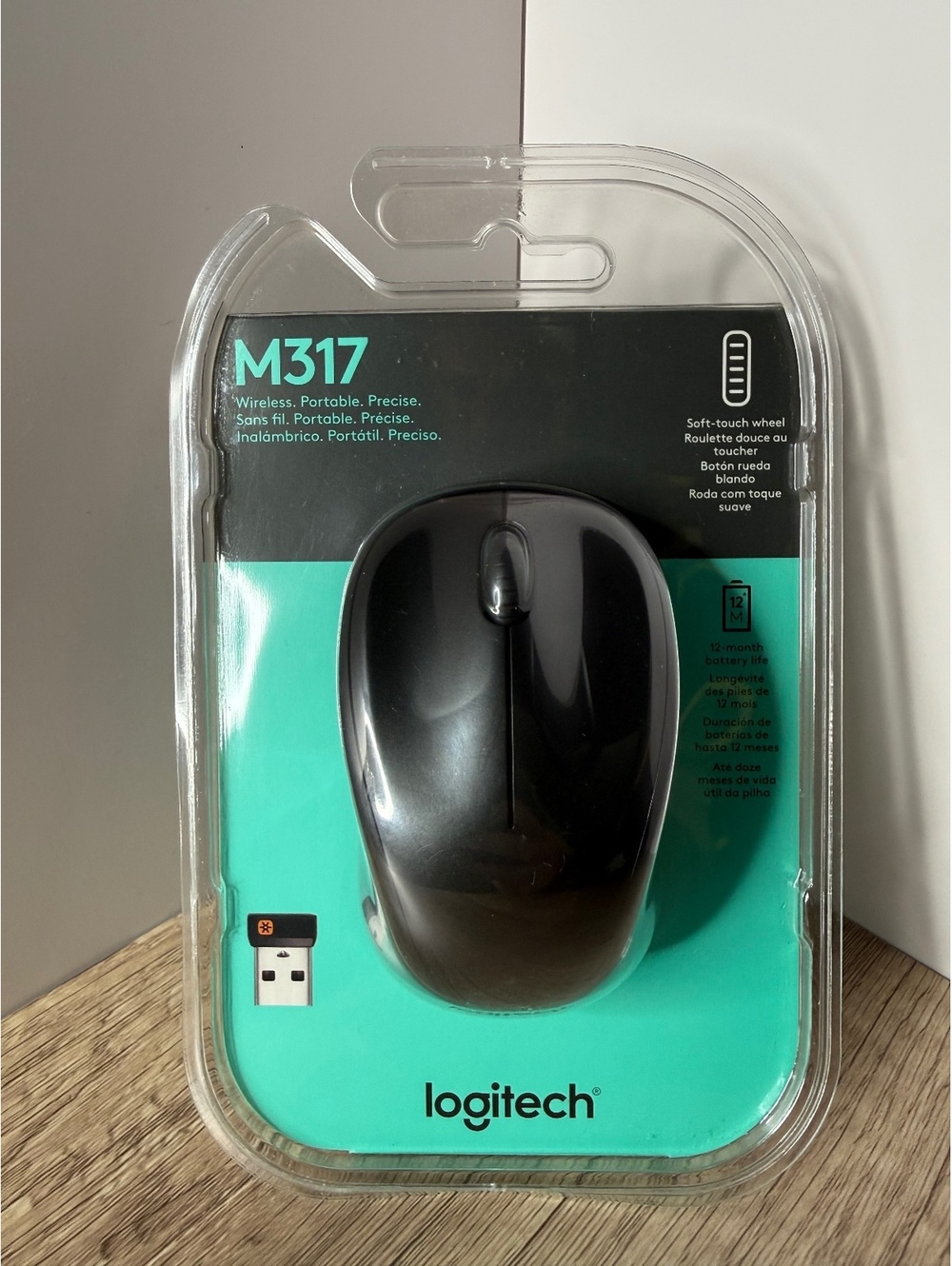 Logitech M317 Wireless Portable Mouse Black